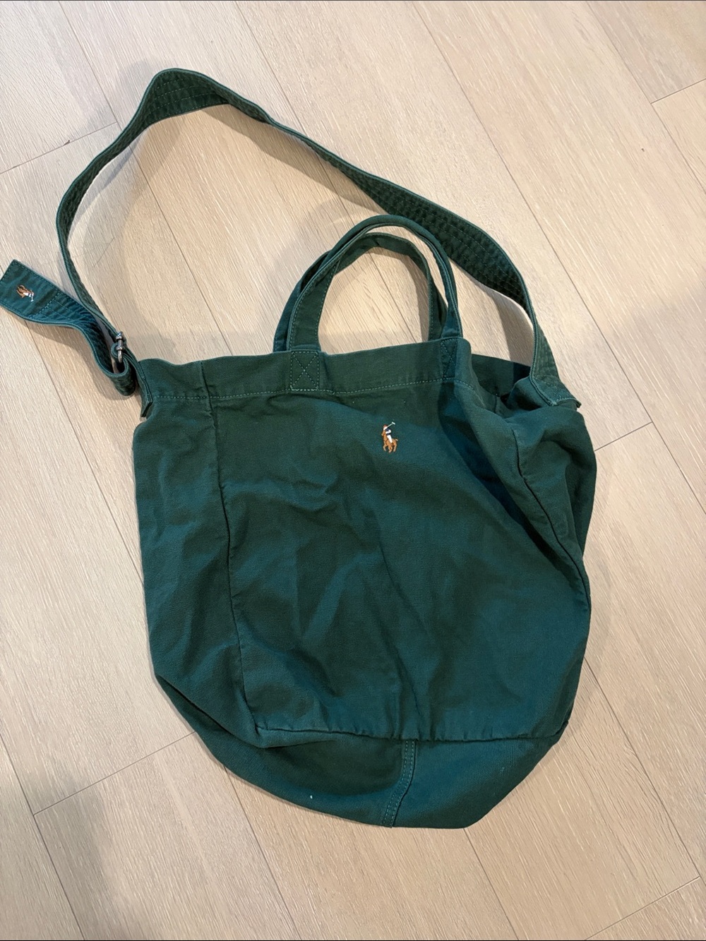 RALPH LAUREN CANVAS/COTTON TOTE BAG
